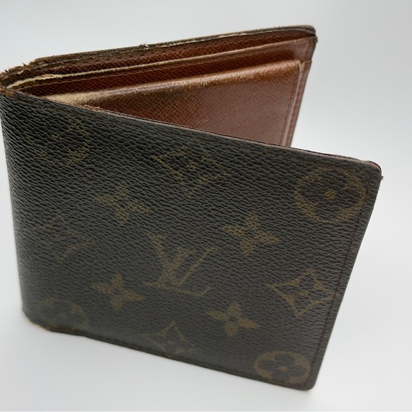 Louis Vuitton Vintage Slim Marco Bi-Fold Wallet | Brown Monogram | Mens | Used | - Picture 3 of 16